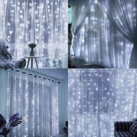 Sakerplus LED Copper String Curtain Lights with USB Remote