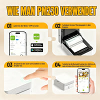 Bluetooth Tragbarer Aufkleberdrucker