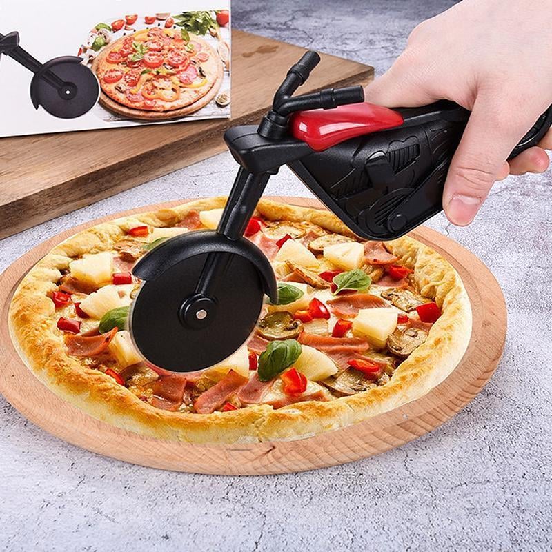 Unique Motorcycle Style Pizza Cutter