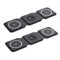 Foldable 3-in-1 Wireless Charger with Magnetic Attraction