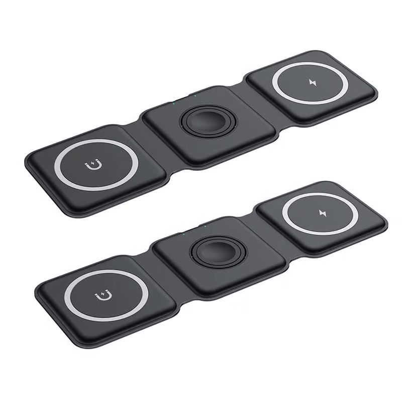 Foldable 3-in-1 Wireless Charger with Magnetic Attraction