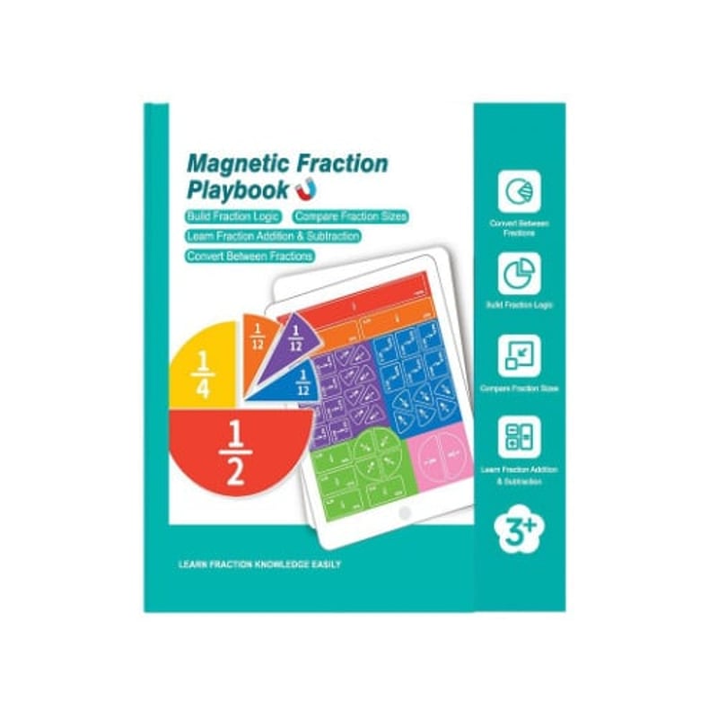 Montessori Magnetic Book Fraction Puzzle For Children