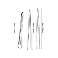 3 PCS Stainless Steel Kitchen Tweezers