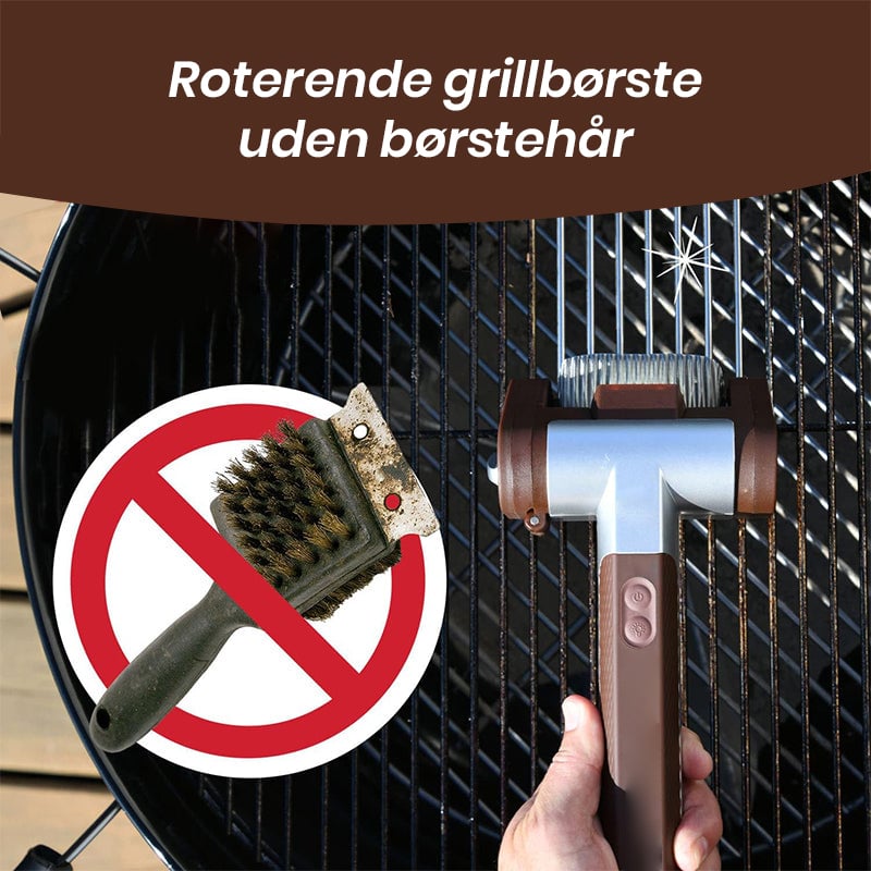 Elektrisk grillrengøringsbørste uden børstehår