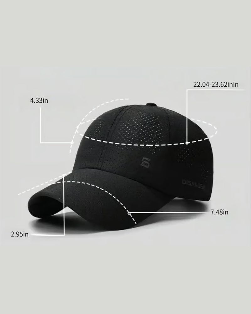 ☀️ Breathable Cool Perforated Baseball Cap | Lightweight Sun Protection Hat