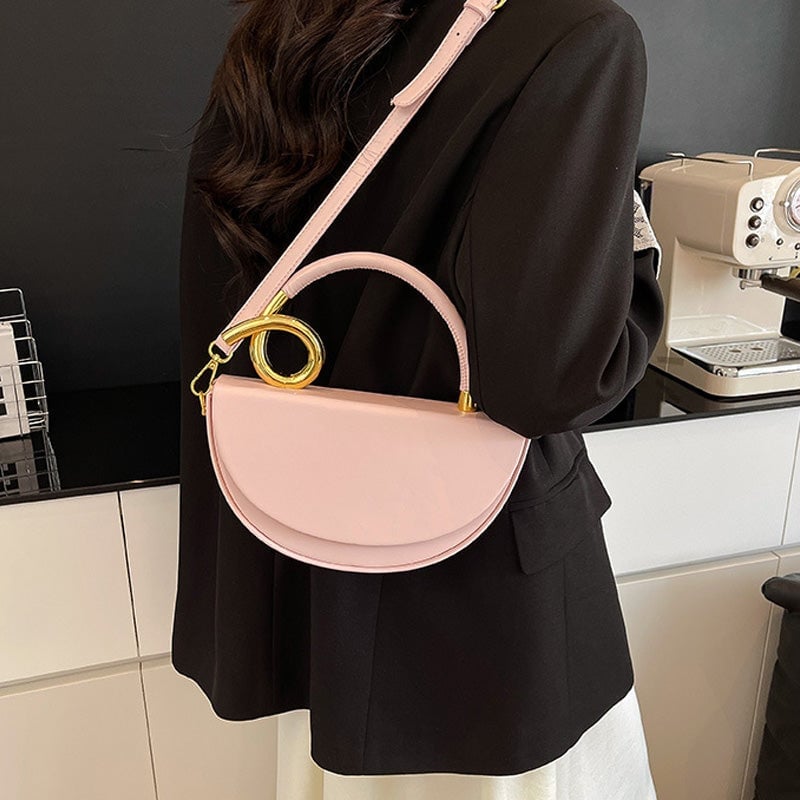 Bolso de mano de color liso de moda para mujer