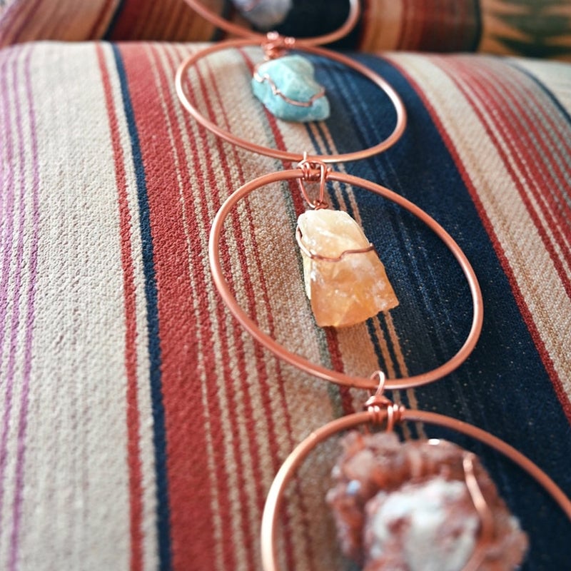 Raw Crystal 7 Chakra Gemstone Wall Decor