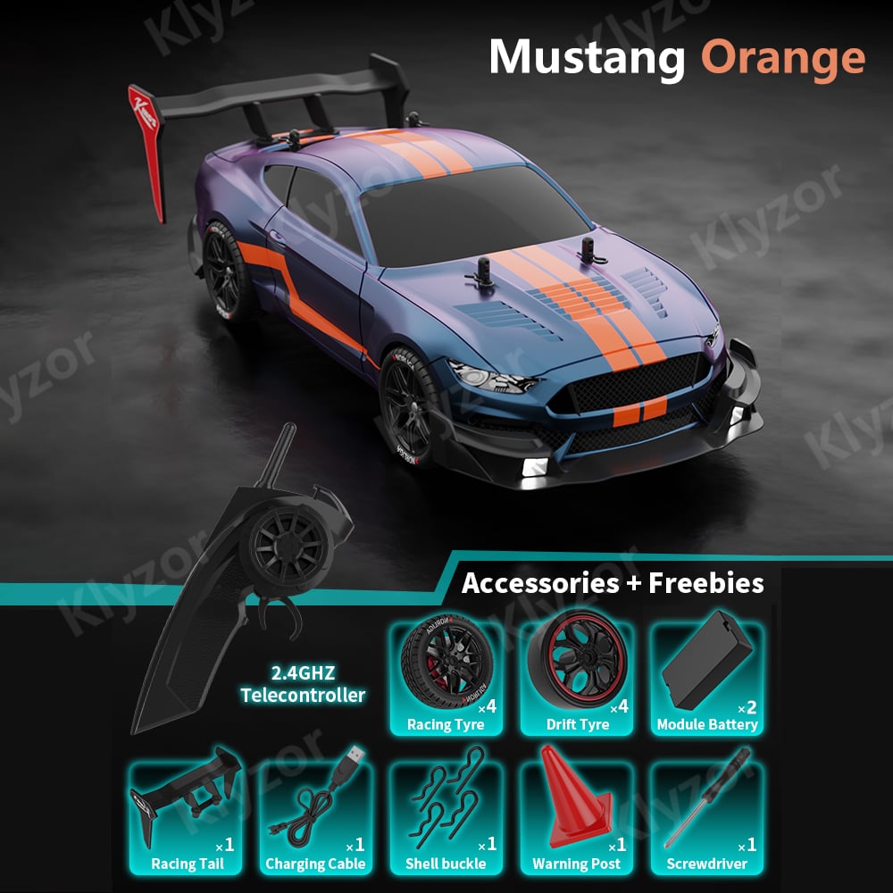 Klyzor Four-Wheel Drive Drift Racing Car - 25 MPH Speed & 50m Remote Range
