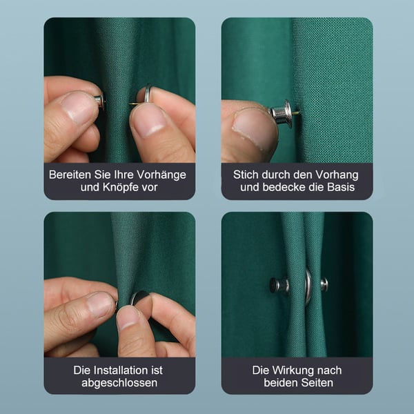 Metallschnallen für Vorhänge (3 Stück)