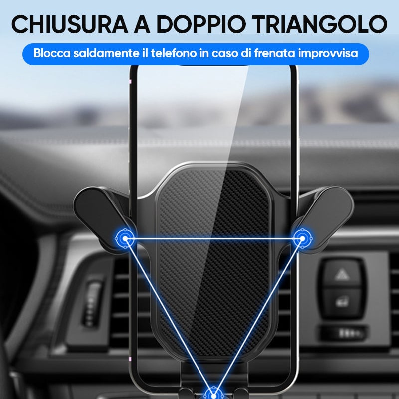 Staffa per telefono cellulare da auto con montaggio a gancio