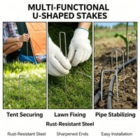 U-Shaped Ground Stake Set