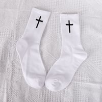 Cross Black And White Socks