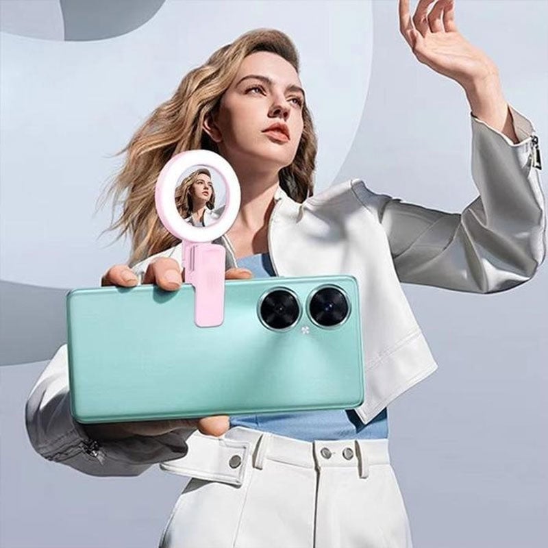 Portable Mobile Phone Rear Selfie Mirror Fill Light