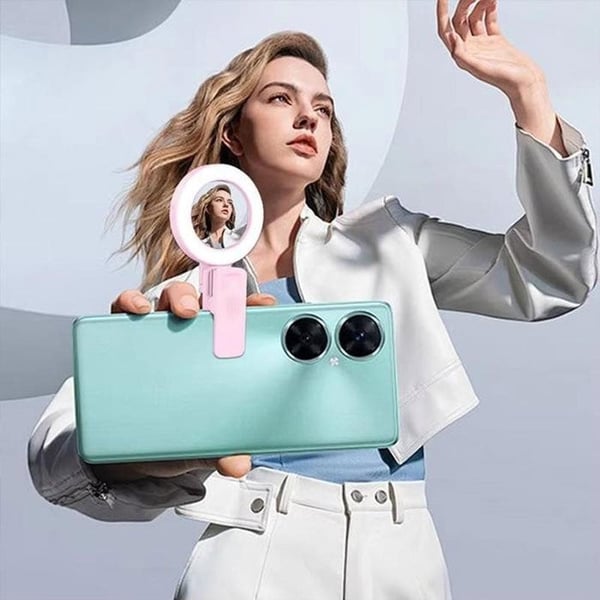 Portable Mobile Phone Rear Selfie Mirror Fill Light