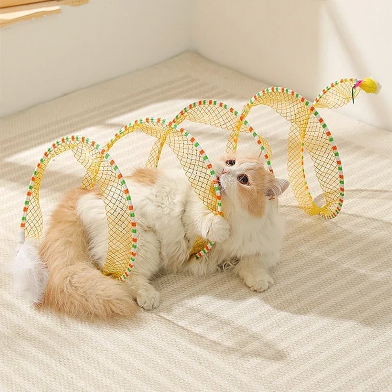 Collapsible Spiral Cat Tunnel Toy