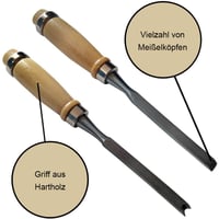 Flachschaufel Holzmeißel Set (12 Stück )