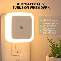 Square Light-Controlled Night Light