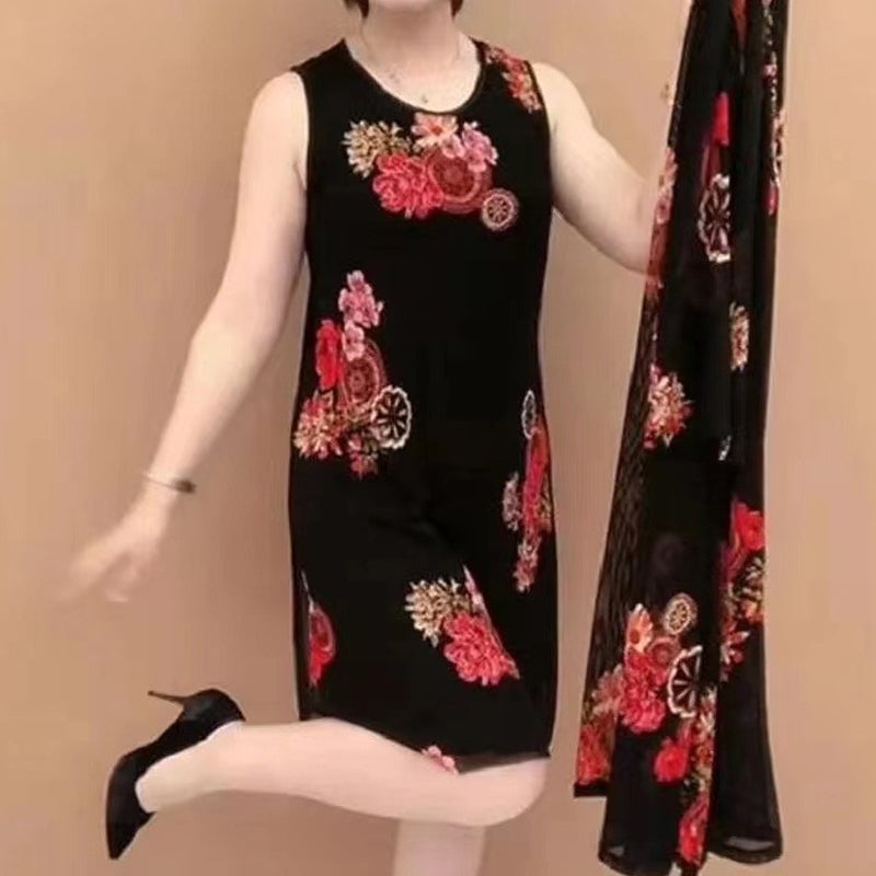 🔥Sommer-Specials🔥Damenkleid mit Blumendruck