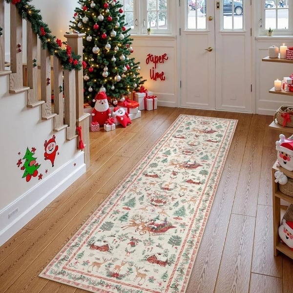 Sakerplus Christmas Long Floor Runner