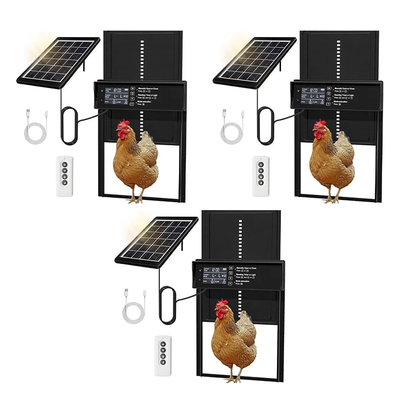 Sakerplus Automatic Chicken Coop Door Solar Powered