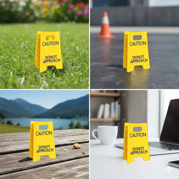 Caution Overstimulated Sign Hair Claw Clip