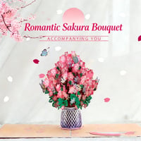 Paper Love 3D Cherry Blossom Flower Bouquet