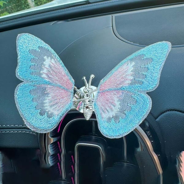 Embroidery Fragrance Butterfly Car Decoration
