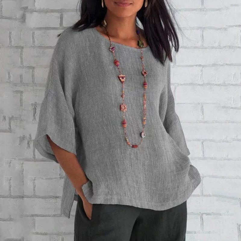 Solid Color Loose Simple T-Shirt