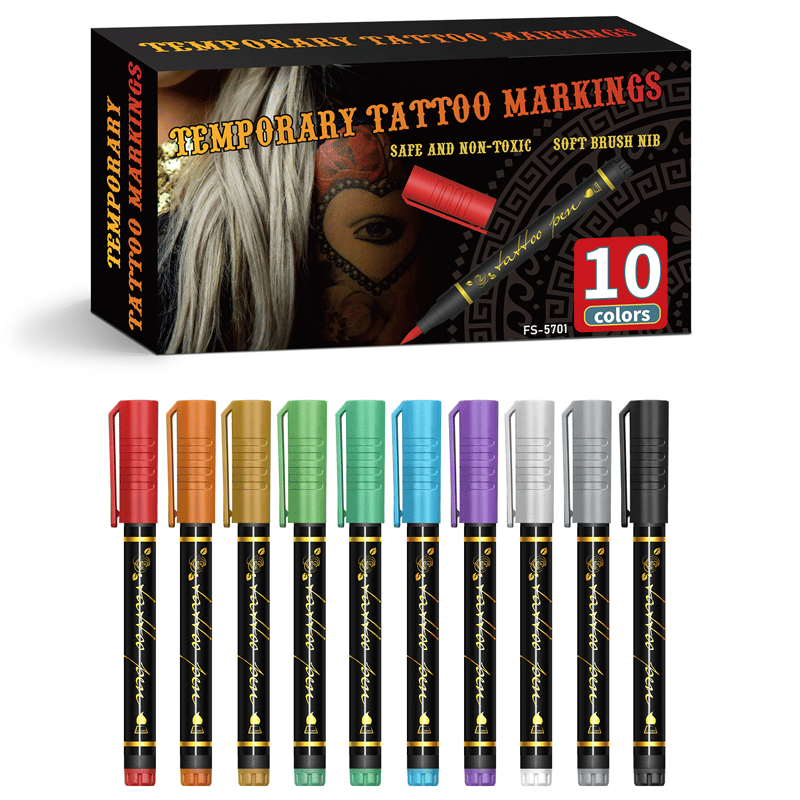 Midlertidige Tattoo Markers Sett