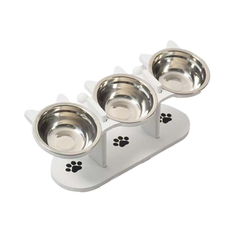 🥘Wooden Cat Bowl Stand