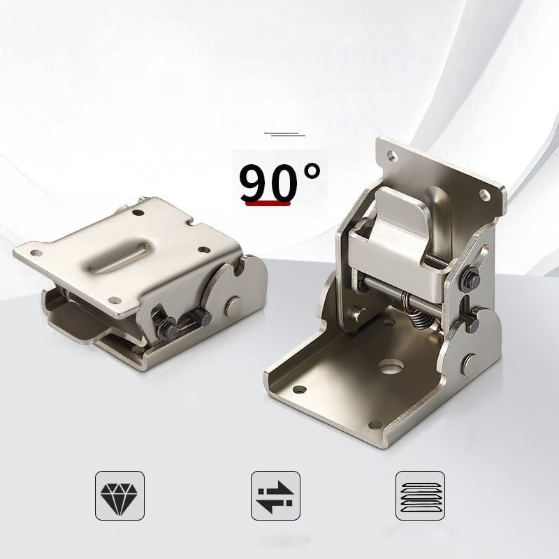 Sakerplus 90 Degrees Self-locking Folding Hinge Anti-corrosion Invisible Connector