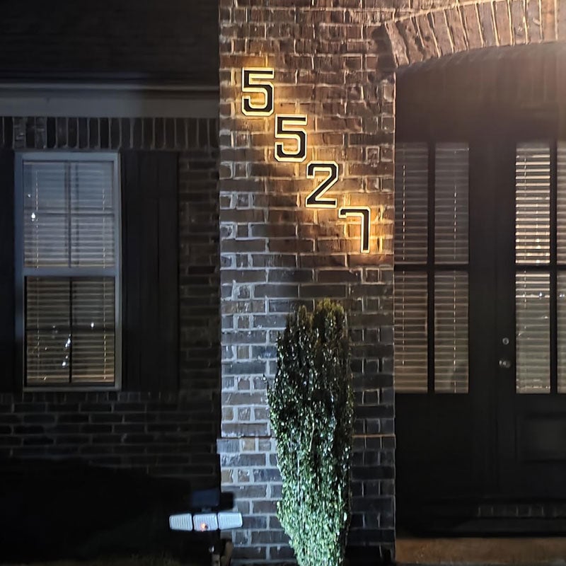 Solarbetriebene, Wasserdichte LED-Hausnummern