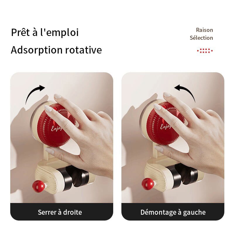 Support de douche à ventouse réglable