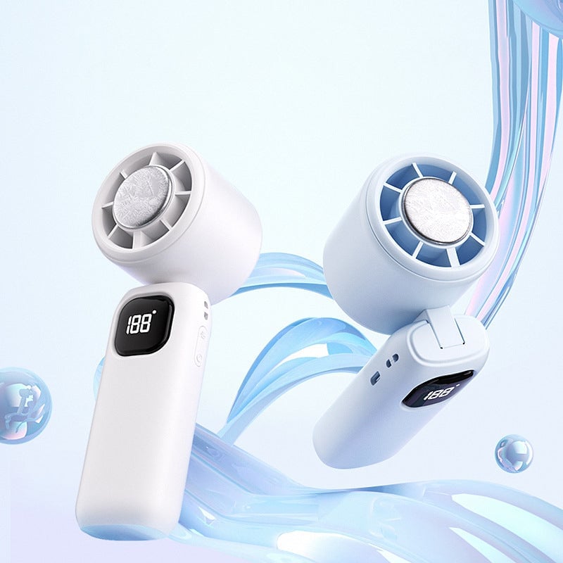 Foldable Ice Cooling Handheld Fan