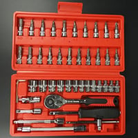46-Piece 1/4-Inch Ratchet Wrench Socket Set