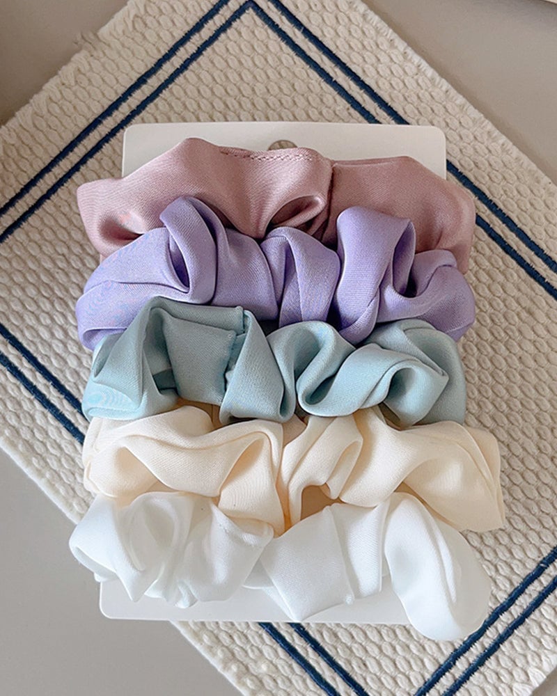 Frisches 5er-Set Haargummis in verschiedenen Farben