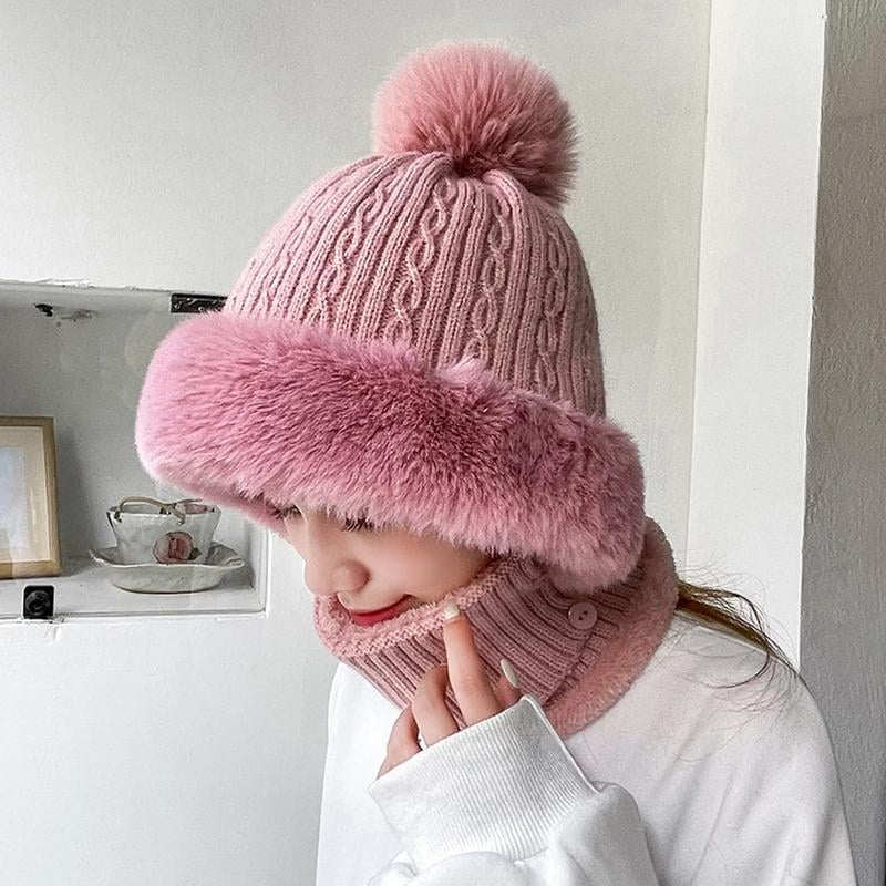 All-in-One Knitted Hat and Scarf
