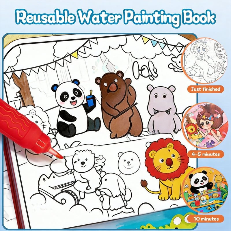 Reusable Magic Water Doodle Books for Kids