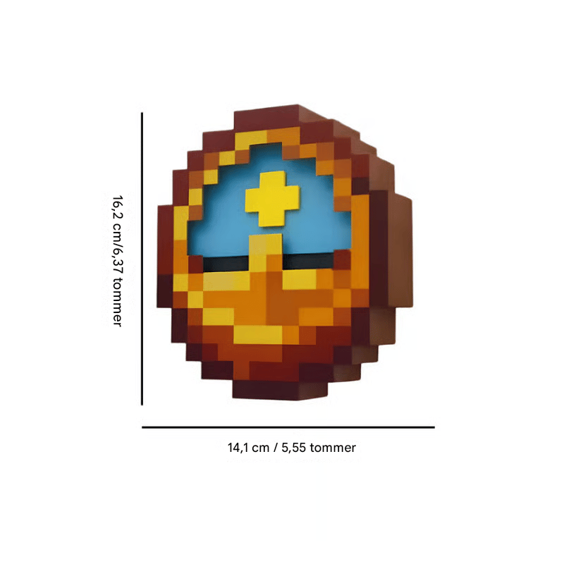 Minecraft Stil Klokke Borddekor