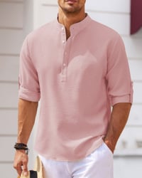 Einfarbiges Freizeithemd für Herren