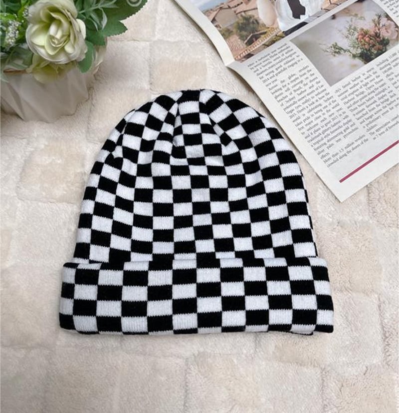 Warm Animal Print Knit Hat