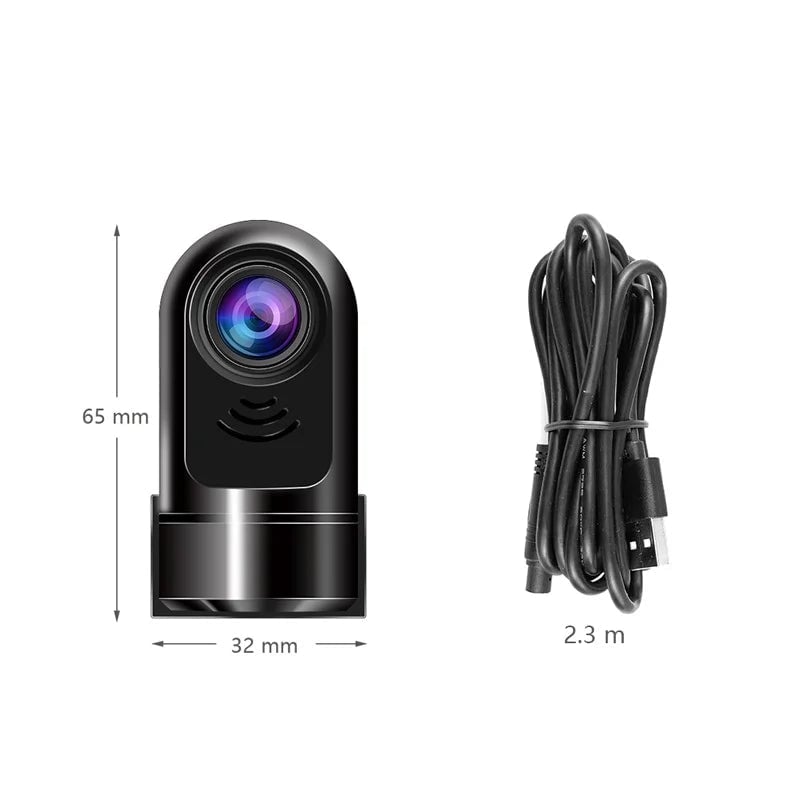 1080P HD 360° roterende Mini ADAS-dashcam