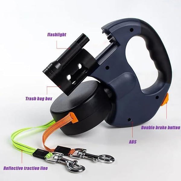 Sakerplus Dual Dog Retractable Leash