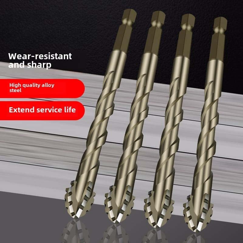 Vierbladige, geslepen excentrische boor
