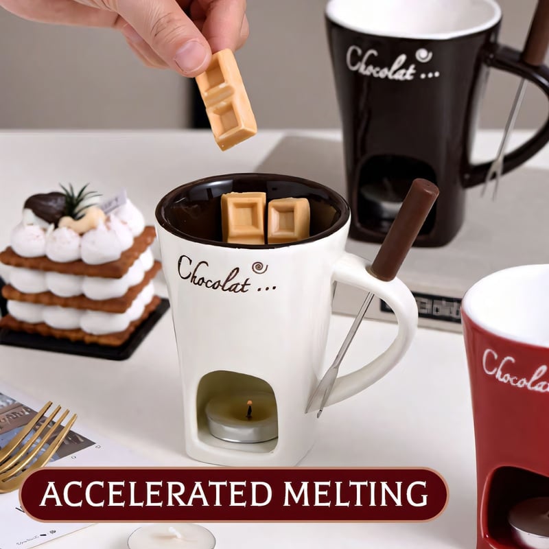Updated Multi-Functional Ceramic Fondue Mug