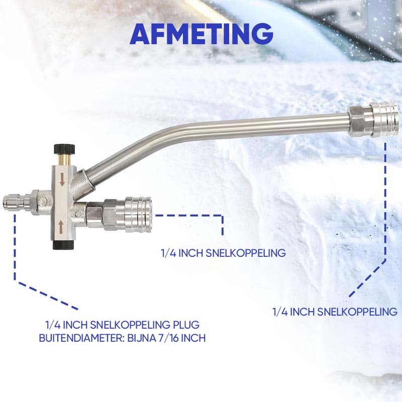 Accessoire met dubbele connector van schuimkanon