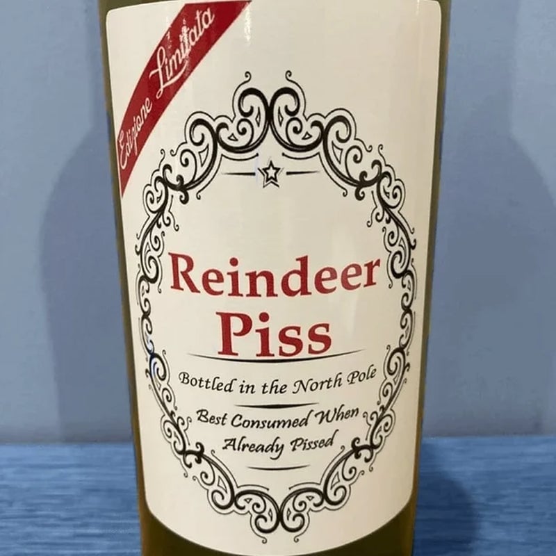 🎄Etichette Per Bottiglie Di Novità Divertenti Di Natale (Confezione da 5 Pezzi)