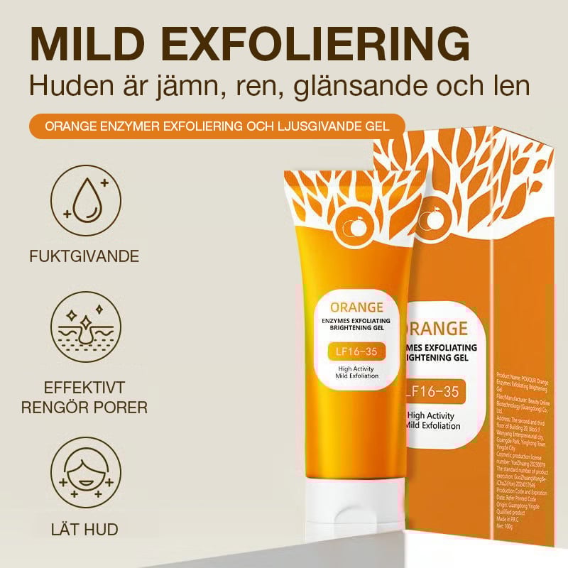 Apelsin-enzym peelinggel – Ansiktsrengörande peeling
