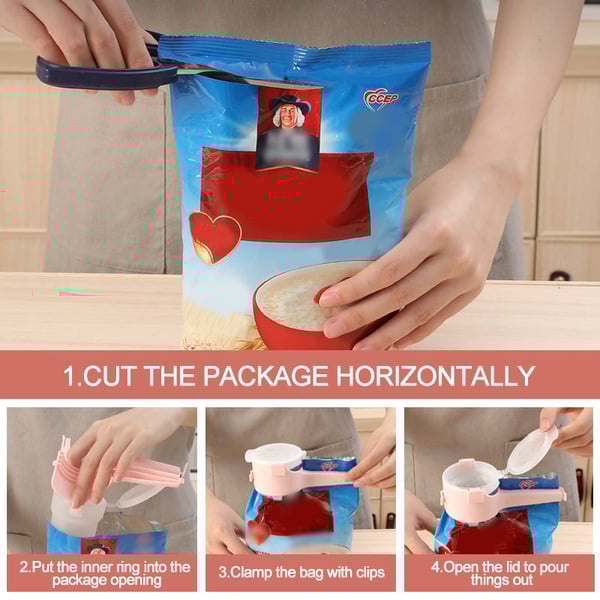 Food Seal With Pocket Clip (4pcs)