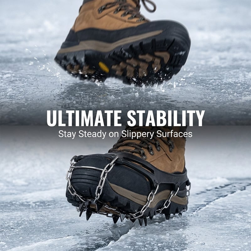 8-Claw Anti-Slip Ice Cleats for Shoes & Boots